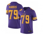 Men's Nike Minnesota Vikings #79 Michael Harris Limited Purple Rush NFL Jersey