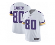 Men's Nike Minnesota Vikings #80 Cris Carter Vapor Untouchable Limited White NFL Jersey