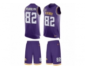 Men's Nike Minnesota Vikings #82 Kyle Rudolph Limited Purple Tank Top Suit NFL Jersey