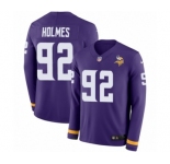 Men's Nike Minnesota Vikings #92 Jalyn Holmes Limited Purple Therma Long Sleeve NFL Jersey