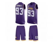 Men's Nike Minnesota Vikings #93 Shamar Stephen Limited Purple Tank Top Suit NFL Jersey
