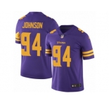 Men's Nike Minnesota Vikings #94 Jaleel Johnson Limited Purple Rush NFL Jersey