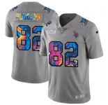 Minnesota Vikings #82 Kyle Rudolph Men's Nike Multi-Color 2020 NFL Crucial Catch NFL Jersey Greyheather