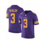 Nike Minnesota Vikings #3 Blair Walsh Purple Men's Stitched NFL Limited Rush Jersey