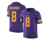 Nike Minnesota Vikings #8 Sam Bradford Purple Men's Stitched NFL Limited Rush Jersey