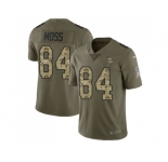 Nike Minnesota Vikings #84 Randy Moss Olive Camo Men Stitched NFL Limited 2017 Salute To Service Jersey