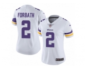 Women Nike Minnesota Vikings #2 Kai Forbath White Vapor Untouchable Limited Player NFL Jersey