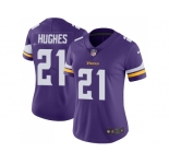 Women Nike Minnesota Vikings #21 Mike Hughes Purple Team Color Stitched NFL Vapor Untouchable Limited Jersey