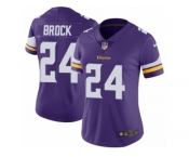 Women Nike Minnesota Vikings #24 Tramaine Brock Purple Team Color Vapor Untouchable Limited Player NFL Jersey
