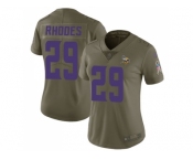 Women Nike Minnesota Vikings #29 Xavier Rhodes Olive Stitched NFL Limited 2017 Salute to Service Jersey