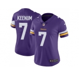 Women Nike Minnesota Vikings #7 Case Keenum Purple Team Color Stitched NFL Vapor Untouchable Limited Jersey