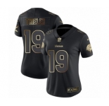 Women's Minnesota Vikings #19 Adam Thielen Black Gold Vapor Untouchable Limited Football Jersey