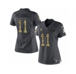 Women's Nike Minnesota Vikings #11 Laquon Treadwell Limited Black 2016 Salute to Service NFL Jersey