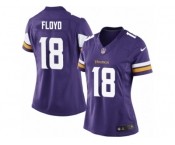 Women's Nike Minnesota Vikings #18 Michael Floyd Limited Purple Team Color NFL Jersey