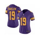 Women's Nike Minnesota Vikings #19 Adam Thielen Limited Purple Rush NFL Jersey
