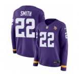 Women's Nike Minnesota Vikings #22 Harrison Smith Limited Purple Therma Long Sleeve NFL Jersey