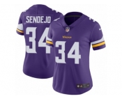 Women's Nike Minnesota Vikings #34 Andrew Sendejo Vapor Untouchable Limited Purple Team Color NFL Jersey