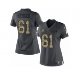 Women's Nike Minnesota Vikings #61 Joe Berger Limited Black 2016 Salute to Service NFL Jersey