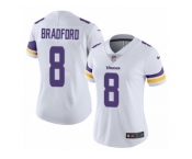 Women's Nike Minnesota Vikings #8 Sam Bradford Vapor Untouchable Limited White NFL Jersey