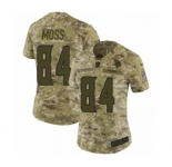 Women's Nike Minnesota Vikings #84 Randy Moss Limited Camo 2018 Salute to Service NFL Jersey