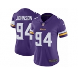 Women's Nike Minnesota Vikings #94 Jaleel Johnson Vapor Untouchable Limited Purple Team Color NFL Jersey
