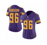 Women's Nike Minnesota Vikings #96 Brian Robison Limited Purple Rush NFL Jersey
