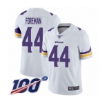 Youth Minnesota Vikings #44 Chuck Foreman White Vapor Untouchable Limited Player 100th Season Football Jersey