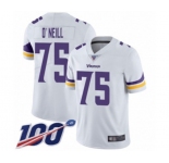 Youth Minnesota Vikings #75 Brian O'Neill White Vapor Untouchable Limited Player 100th Season Football Jersey