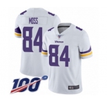 Youth Minnesota Vikings #84 Randy Moss White Vapor Untouchable Limited Player 100th Season Football Jersey