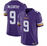 Youth Minnesota Vikings #9 J.J. McCarthy Purple 2024 Draft Vapor Untouchable Limited Football Stitched Jersey