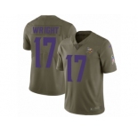 Youth Nike Minnesota Vikings #17 Jarius Wright Limited Olive 2017 Salute to Service NFL Jersey