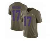 Youth Nike Minnesota Vikings #17 Jarius Wright Limited Olive 2017 Salute to Service NFL Jersey