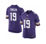 Youth Nike Minnesota Vikings #19 Adam Thielen Purple Stitched NFL Jersey