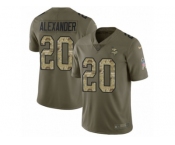 Youth Nike Minnesota Vikings #20 Mackensie Alexander Limited Olive Camo 2017 Salute to Service NFL Jersey