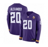 Youth Nike Minnesota Vikings #20 Mackensie Alexander Limited Purple Therma Long Sleeve NFL Jersey