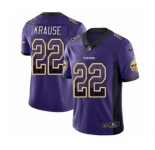 Youth Nike Minnesota Vikings #22 Paul Krause Limited Purple Rush Drift Fashion NFL Jersey