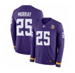 Youth Nike Minnesota Vikings #25 Latavius Murray Limited Purple Therma Long Sleeve NFL Jersey