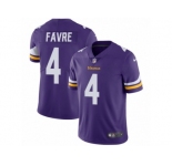 Youth Nike Minnesota Vikings #4 Brett Favre Vapor Untouchable Limited Purple Team Color NFL Jersey