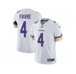 Youth Nike Minnesota Vikings #4 Brett Favre Vapor Untouchable Limited White NFL Jersey