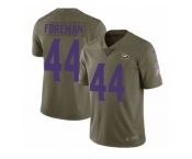 Youth Nike Minnesota Vikings #44 Chuck Foreman Limited Olive 2017 Salute to Service NFL Jersey
