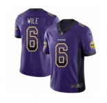 Youth Nike Minnesota Vikings #6 Matt Wile Limited Purple Rush Drift Fashion NFL Jerse