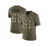 Youth Nike Minnesota Vikings #61 Joe Berger Limited Olive Camo 2017 Salute to Service NFL Jersey