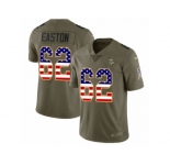 Youth Nike Minnesota Vikings #62 Nick Easton Limited Olive USA Flag 2017 Salute to Service NFL Jersey