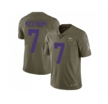 Youth Nike Minnesota Vikings #7 Case Keenum Olive Stitched NFL Limited 2017 Salute to Service Jersey