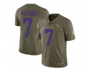Youth Nike Minnesota Vikings #7 Case Keenum Olive Stitched NFL Limited 2017 Salute to Service Jersey