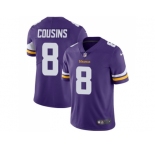 Youth Nike Minnesota Vikings #8 Kirk Cousins Purple Team Color Stitched NFL Vapor Untouchable Limited Jersey