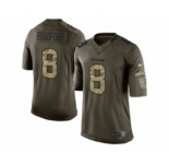 Youth Nike Minnesota Vikings #8 Sam Bradford Limited Green Salute to Service NFL Jersey