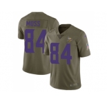 Youth Nike Minnesota Vikings #84 Randy Moss Olive Stitched NFL Limited 2017 Salute to Service Jersey