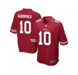 Men Nike San Francisco 49ers #10 Jimmy Garoppolo Game Red Team Color NFL Jersey
