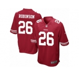 Men's Nike San Francisco 49ers #26 Rashard Robinson Game Red Team Color NFL Jersey